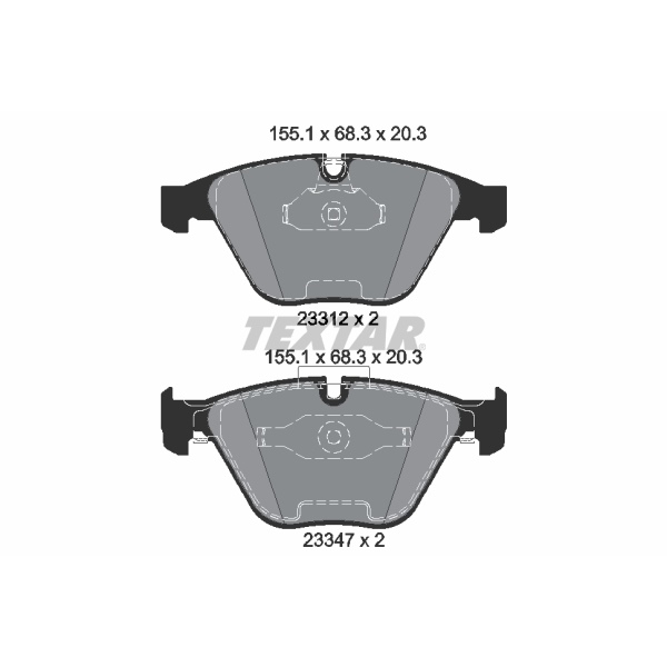 Textar Bremsscheiben 324mm + Beläge vorne für BMW 5Er E60 E61 + 6Er E63 E64