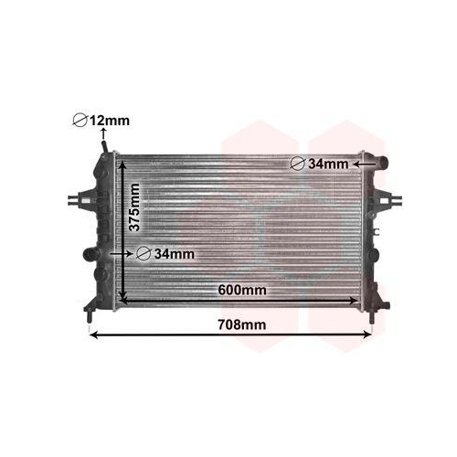 Van Wezel 37002296 Kühler Motorkühlung für Opel General Motors
