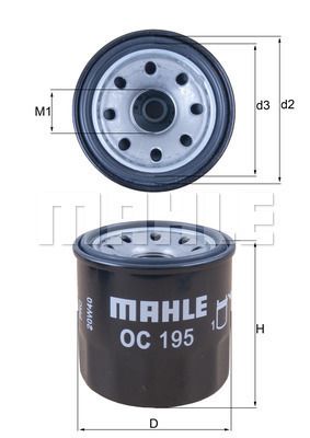 MAHLE/KNECHT Ölwechselfilter OC 195  