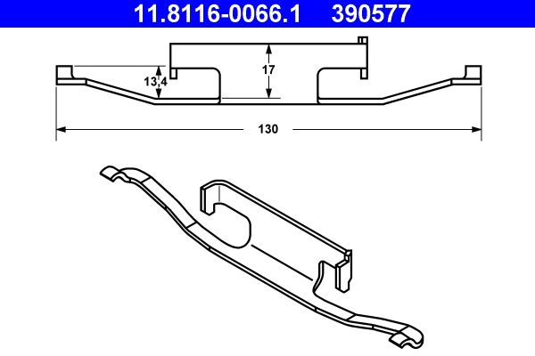 ATE Feder, Bremssattel 11.8116-0066.1