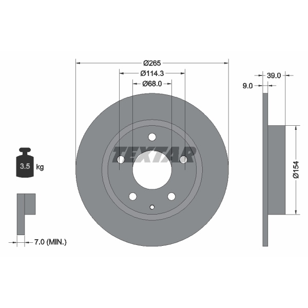 Textar Bremsscheiben Beläge hinten für MAZDA 3 (Bm - Bn)