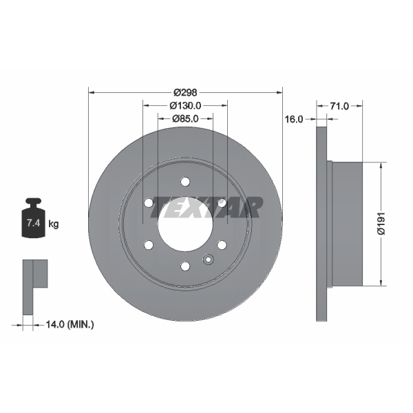 Textar Bremsscheiben Beläge Wk hinten für MERCEDES Sprinter 906 313 Cdi