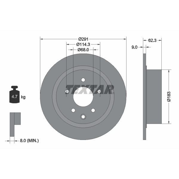 Textar Bremsscheiben Beläge hinten für NISSAN Qashqai / Qashqai +2 I