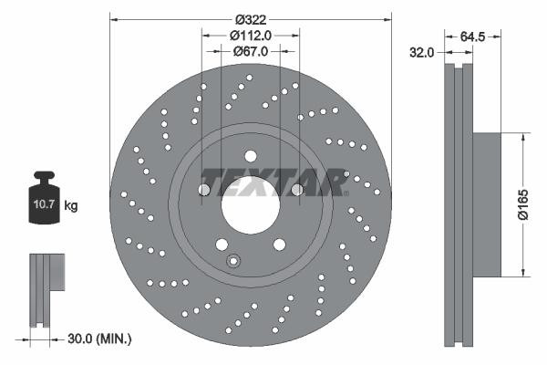 TEXTAR BREMSSCHEIBEN BELÄGE WK VORNE HINTEN für MERCEDES C-KLASSE W204 S204 C204