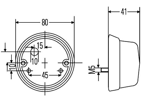 HELLA Positionsleuchte 2PF 001 259-631 12V 24V glasklar Mercedes Scania Volvo