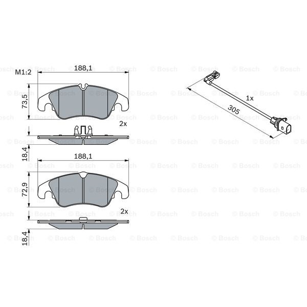 Bosch Bremsenset vorne Bremsscheiben + Bremsbeläge AUDI Q5