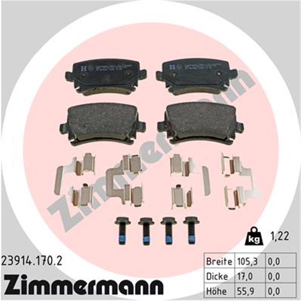 Zimmermann Bremsen  Sport Bremsscheiben  Beläge für AUDI Tt (8J) vorne  hinten