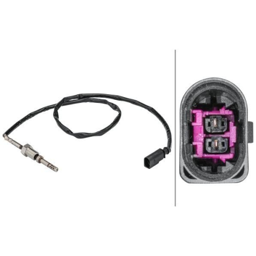 Hella 6PT 358 181-561 Sensor Abgastemperatur Vor Abgasturbolader für VW