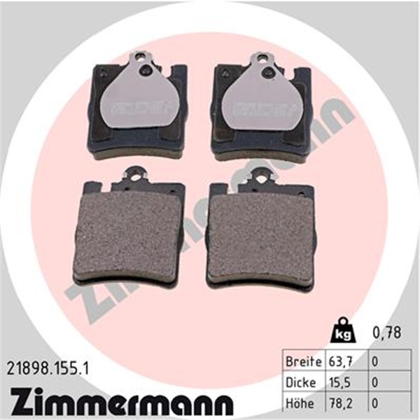 Zimmermann Bremsscheiben + Beläge für MERCEDES E-Klasse W210 E430 vorne + hinten