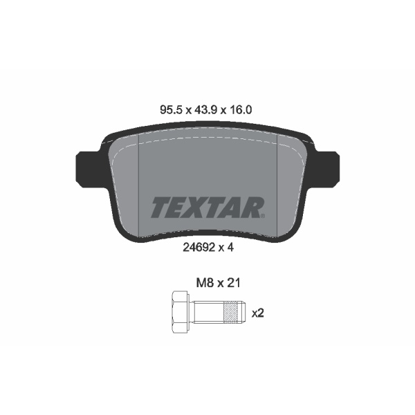 Textar Bremsscheiben 274mm Beläge hinten für MERCEDES Citan W415 Ab Bj. 2012