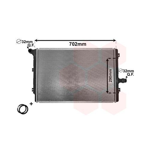 Van Wezel 58002208 Kühler Motorkühlung für Audi Seat Skoda VW Vag