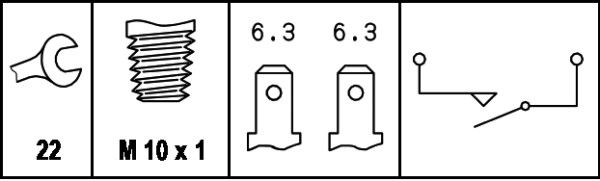 Original Hella Bremslichtschalter 6DL 003 262-001