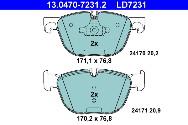 ATE BREMSSCHEIBEN CERAMICBELÄGE WK VORNE passend für BMW X5 E70 X6 E71 X5 F15