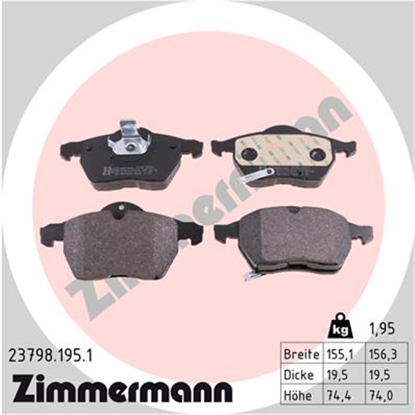 Zimmermann Sport Bremsscheiben Beläge Für Opel Astra G Zafira A 2.0 Opc vorne