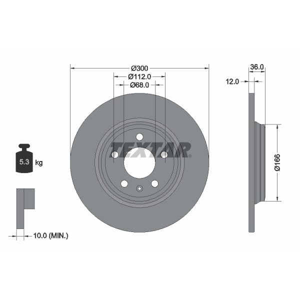 Textar Bremsscheiben 300mm Beläge hinten für AUDI Q5 Fy Ab Bj. 2017
