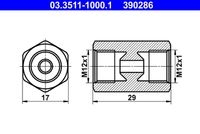 Ate 03.3511-1000.1 Adapter Bremsleitung für Buessing Hanomag Henschel Kässbohrer