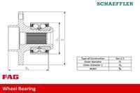 Schaeffler Fag 713 6107 60 Radlagersatz Hinterachse Vorderachse für VW