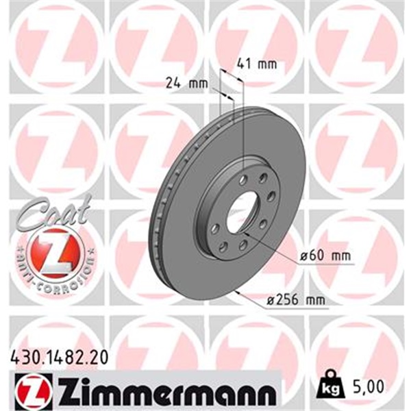Zimmermann Bremsscheiben + Beläge für OPEL Astra G Mit Abs vorne+hinten