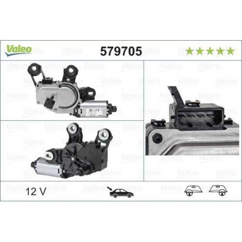 Valeo 579705 Wischermotor Hinten für Audi