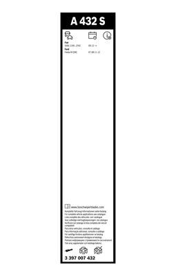 BOSCH Wischblattsatz A432S 3397007432