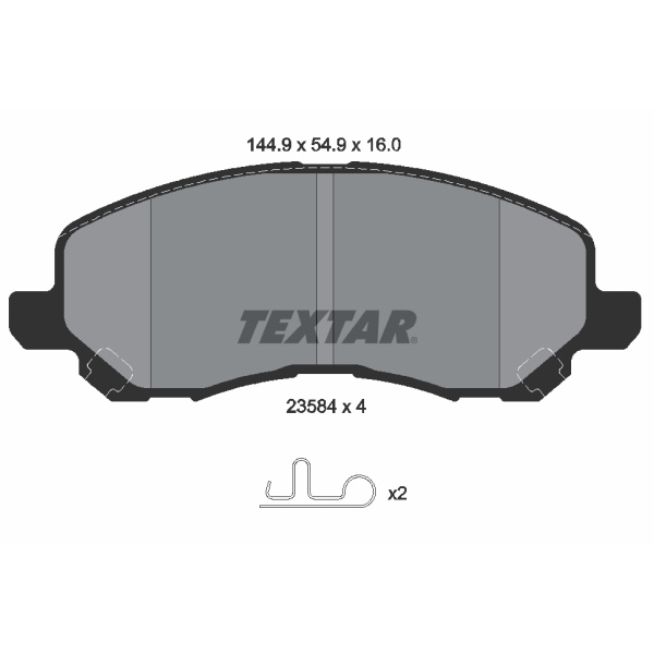 Textar Bremsenset vorne Bremsscheiben + Bremsbeläge für MITSUBISHI Asx