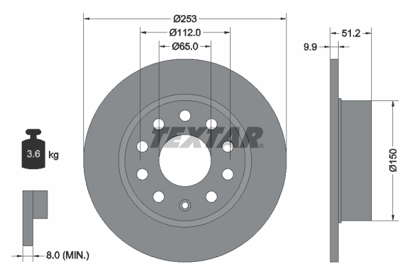 TEXTAR BREMSSCHEIBEN BELÄGE HINTEN für AUDI A3 OCTAVIA YETI LEON ALTEA