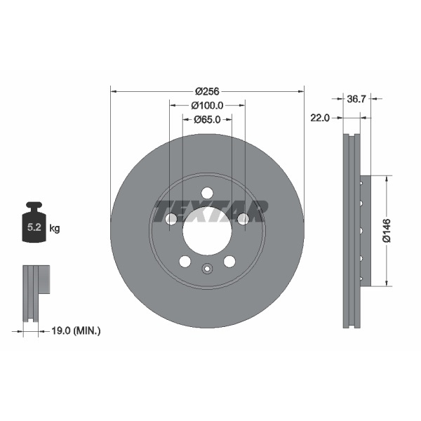 TEXTAR BREMSSCHEIBEN + BELÄGE VW POLO 9N 9A4 STUFENHECK AUDI VORNE Ø256