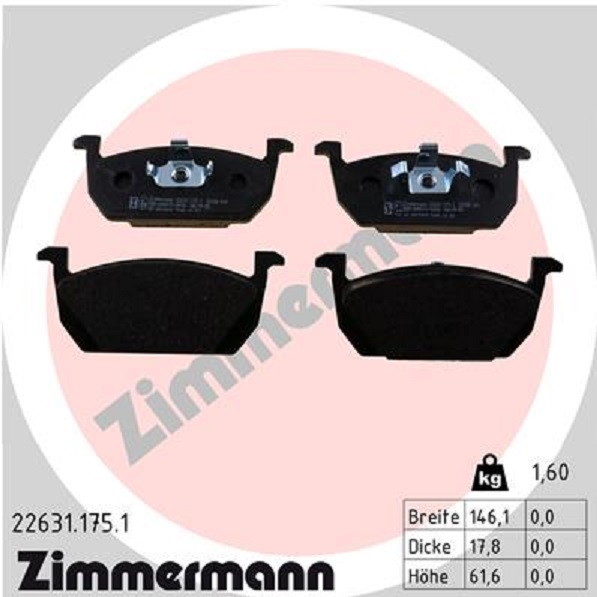 Zimmermann Bremsscheiben Ø 276Mm + Bremsbeläge Für Seat Leon (5F) (Kl) 1Zh vorne