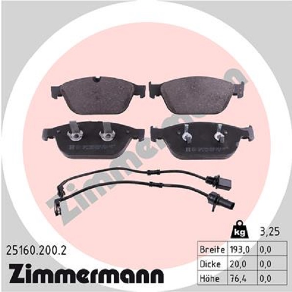 Zimmermann Gelochte Bremsen Bremsscheiben Beläge vorne für AUDI SQ5  PR 1LV, 1ZK