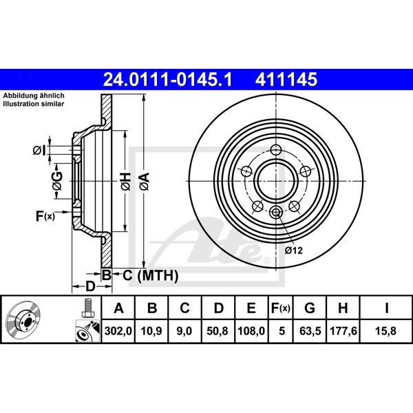 ATE Bremsenset vorne + hinten Bremsscheiben + Bremsbeläge FORD S-MAX