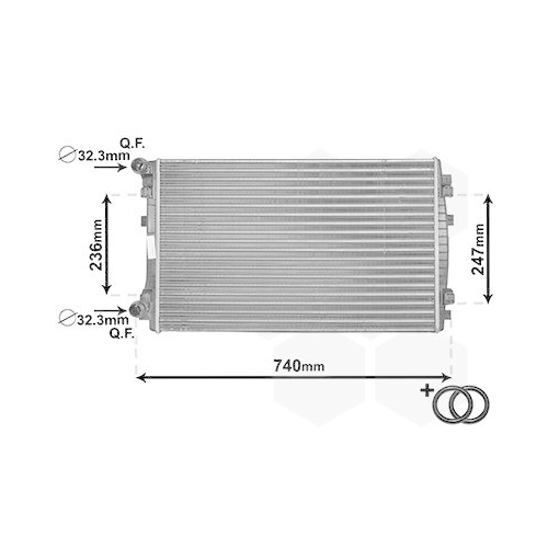 Van Wezel 58002338 Kühler Motorkühlung für Audi Seat Skoda VW