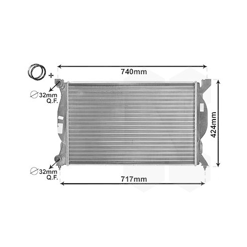 Van Wezel 03002201 Kühler Motorkühlung für Audi Seat