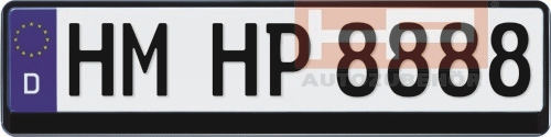 HP Kennzeichenhalter schwarzmatt Nummerschildverstärkung