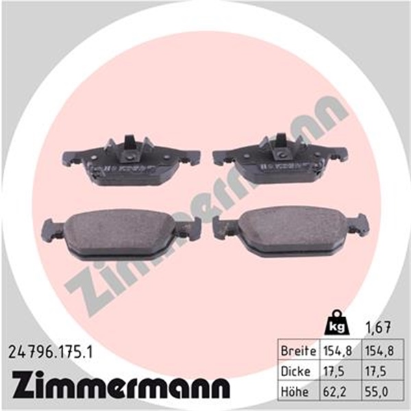 Zimmermann Sport Bremsscheiben + Beläge für HONDA Accord Viii vorne