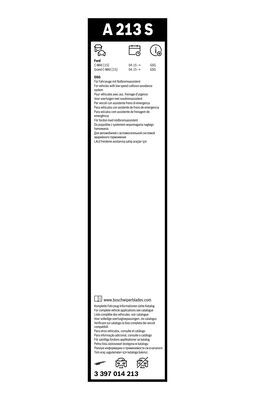 BOSCH Wischblattsatz A213S 3397014213