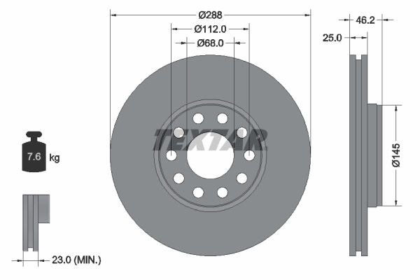 TEXTAR BREMSEN BREMSSCHEIBEN KIT VORNE HINTEN VW PASSAT Variant 3B5 1.9 TDI