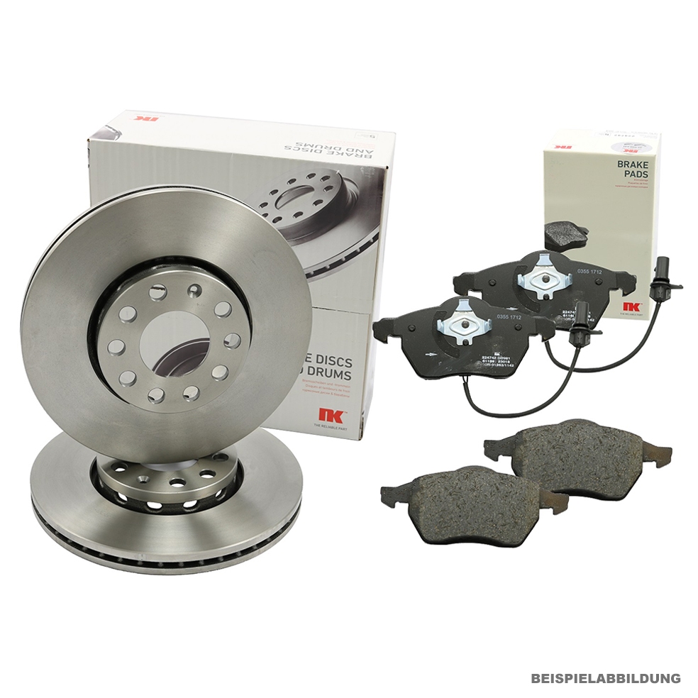 NK BREMSSCHEIBEN + BELÄGE + WK VORNE BMW 3er E46 nur 330d 330i