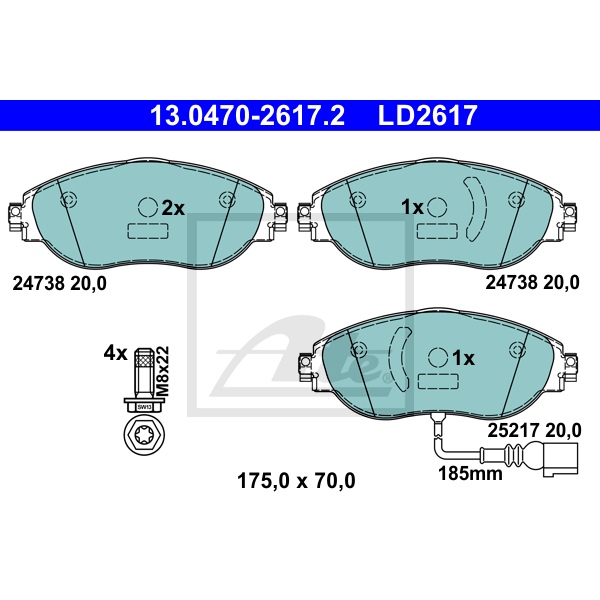 ATE Bremsscheiben 340Mm + Ceramic Beläge vorne Für Audi S3 Octavia Superb Leon