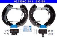 Ate 03.0520-0125.3 Bremsbackensatz Hinterachse für Renault