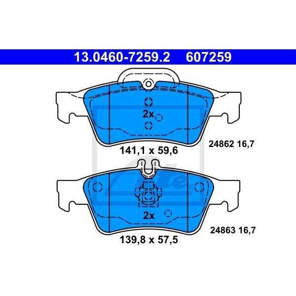 ATE Bremsscheiben + Beläge vorne + hinten für MERCEDES E-Klasse W212 S212