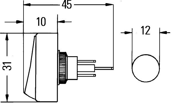 Original Hella Schalter, Geschraubt 6EH 007 946-001