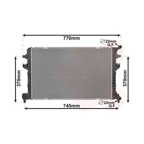 Van Wezel 03012705 Kühler Motorkühlung für Audi Seat Skoda VW