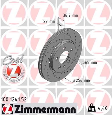 ZIMMERMANN Bremsscheibe Sport Z 100.1241.52