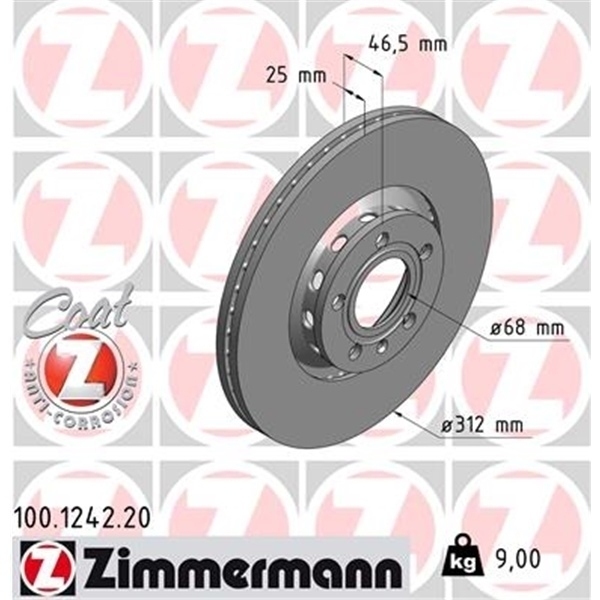 Zimmermann Bremse Bremsscheiben Bremsen Vorne Hinten Audi A6 Avant 4b C5 2.5 Tdi