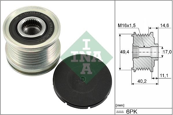 Original INA Generatorfreilauf 535 0124 10