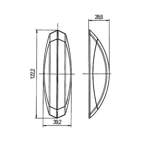 Hella 2XS 008 479-071 Umrissleuchte Rechts Seitlicher Anbau für Scania Vdl