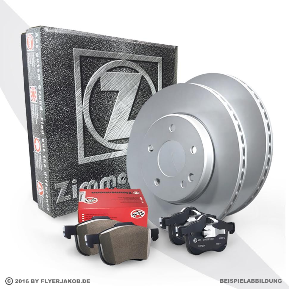 Zimmermann Bremsen Kit Bremsscheiben + Bremsbeläge für BMW 1Er F20 116I vorne