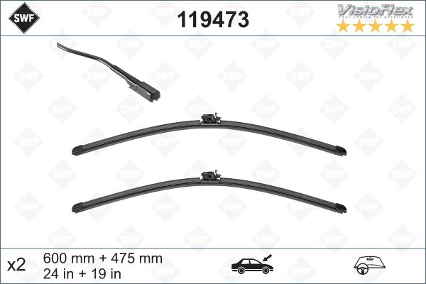 SWF Wischblatt ORIGINAL VISIOFLEX SET