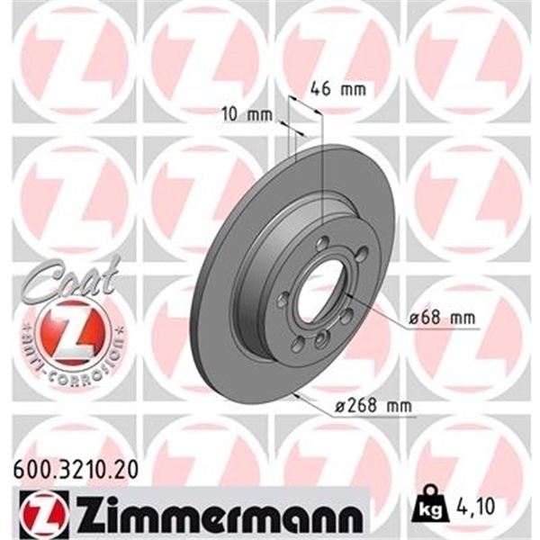 ZIMMERMANN BREMSEN BREMSSCHEIBEN KIT VORNE UND HINTEN VW SHARAN FORD GALAXY