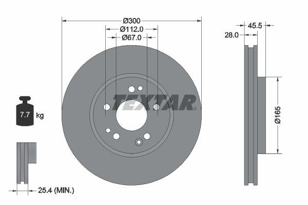 TEXTAR Bremsscheibe 92057900